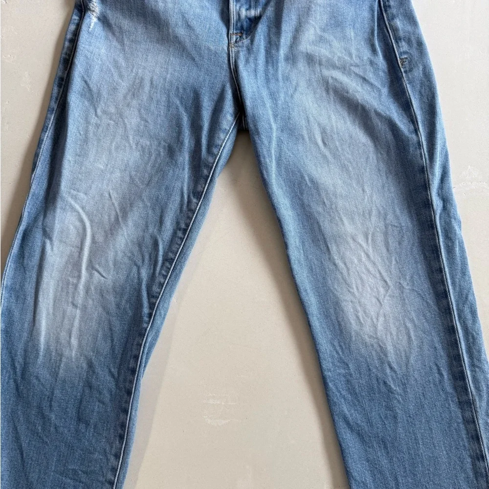 Frame Mirada Rips Light Wash Nouveau Straight Leg Jeans 29